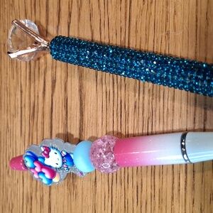 Hello Kitty & Teal Bling Pen Set